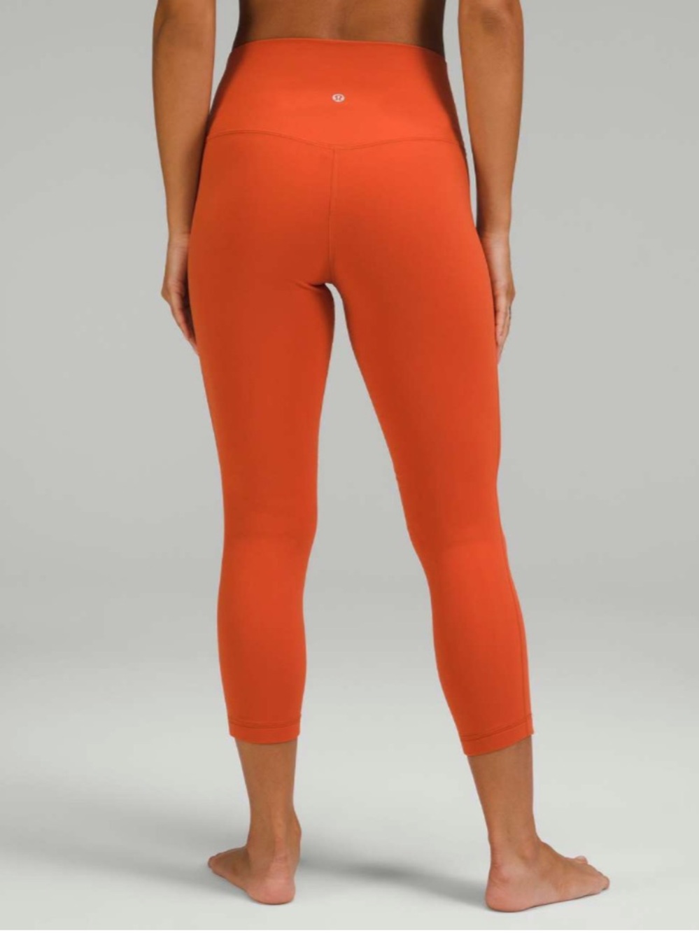 Lululemon Womens Align High Rise Crop 23" Leggings Orange Yoga Pants Size 6